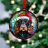 Cocker Spaniel Black in Santa Hat Suncatcher Decoration